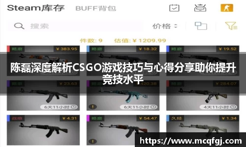 陈磊深度解析CSGO游戏技巧与心得分享助你提升竞技水平