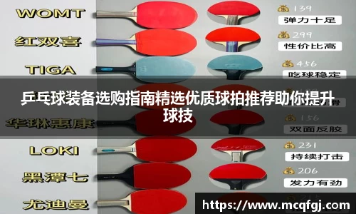 乒乓球装备选购指南精选优质球拍推荐助你提升球技