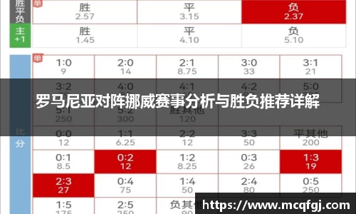 罗马尼亚对阵挪威赛事分析与胜负推荐详解